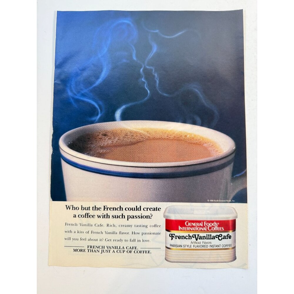 Vintage 1993 International Coffees French Vanilla Cafe Advertisement Print Ad